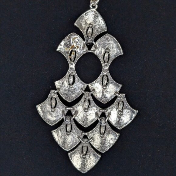 (2/$20) Vintage Linked Spade Pendant Necklace - Picture 4 of 6